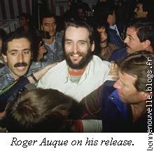 Roger Auque au moment de sa libération